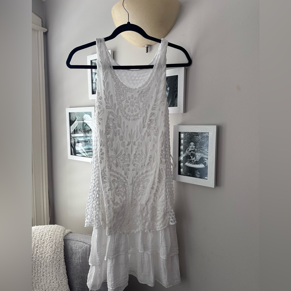 White Floral Dress